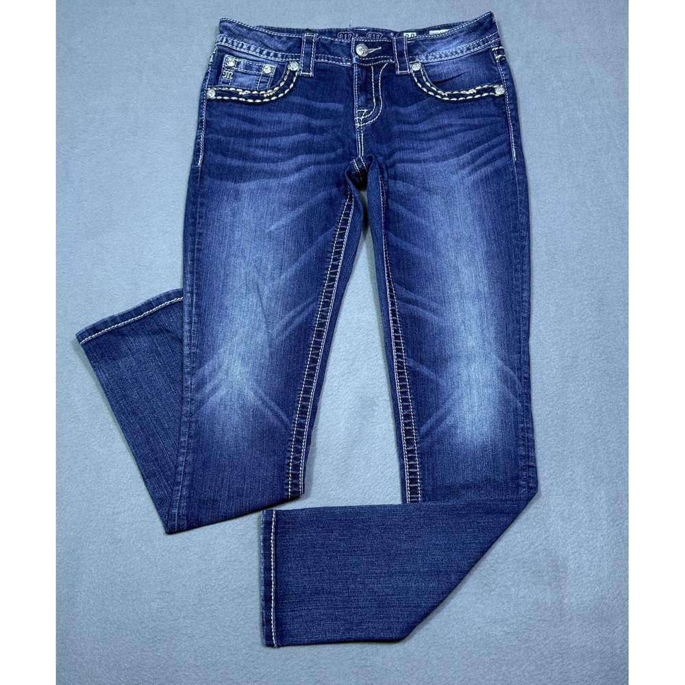 Miss Me Jeans Womens 28x30 Signature Rise Skinny Studded Y2K Boho USA